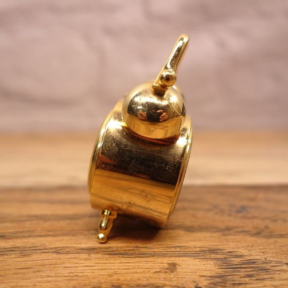 Collezio Mini Brass Clock Miniature Desk Clock - Picture 3 of 7